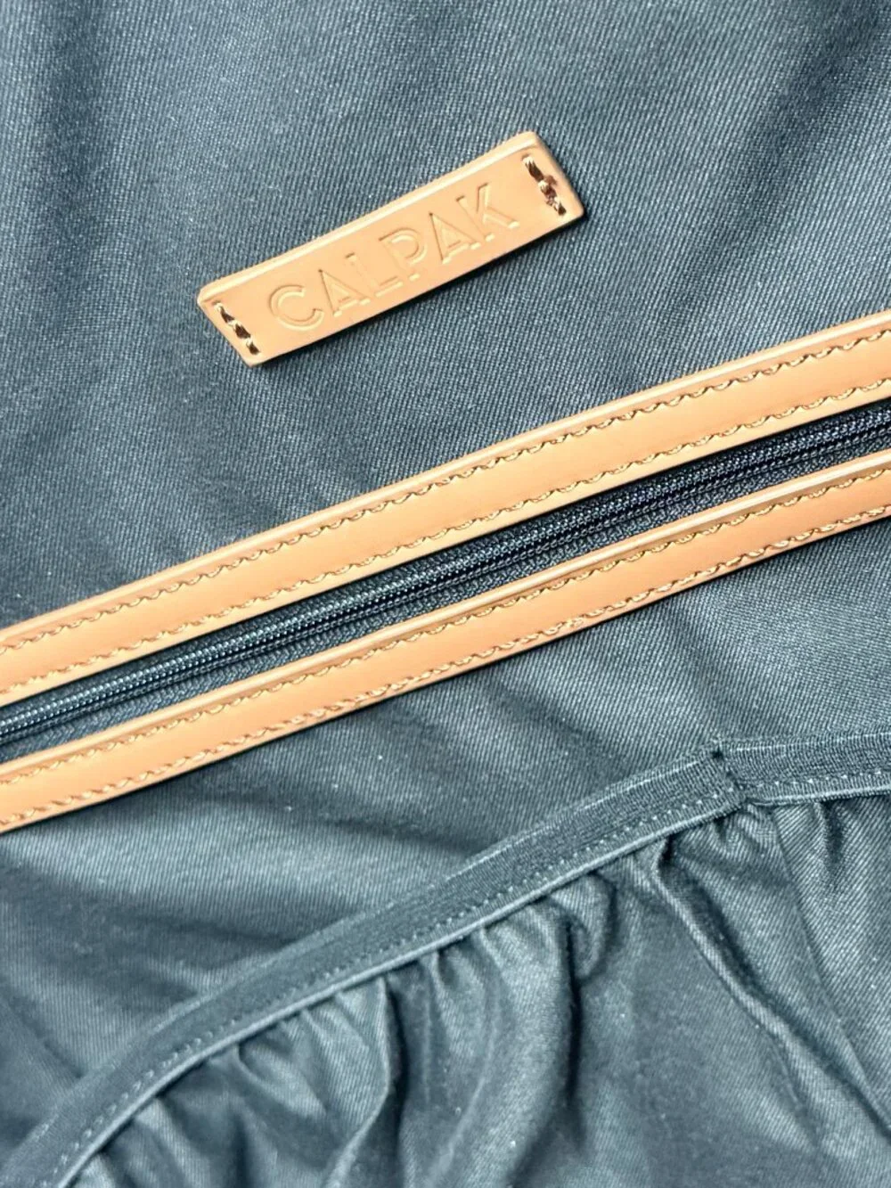 CALPAK Tan Brown Travel Duffel Weekender Carryon Overnight- Some Peeling
